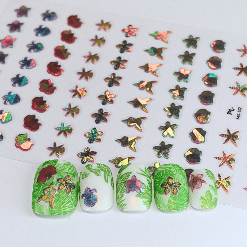 Orchids Garden (MS-132) - Nail Art Sticker