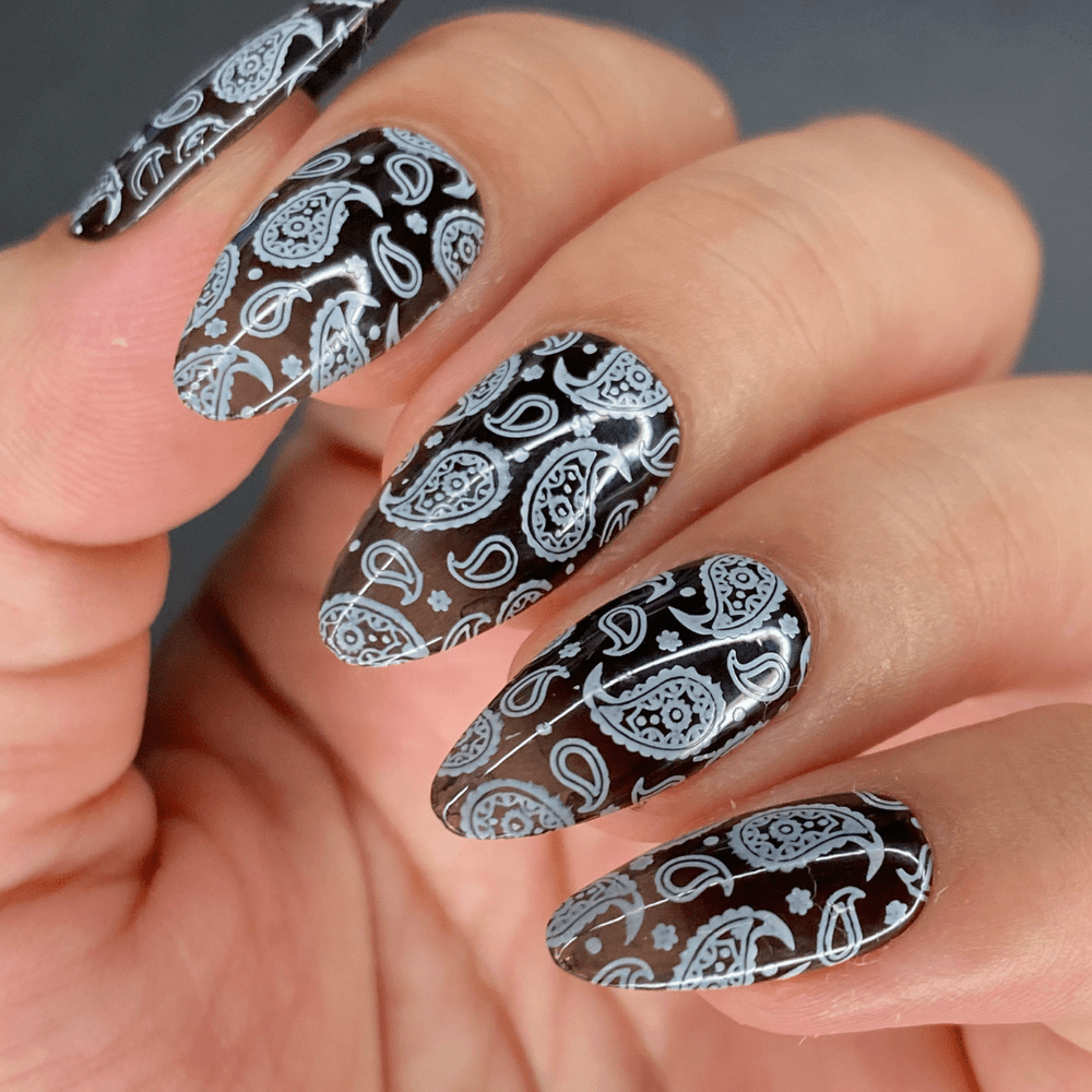 Maniology Paisley Patchwork M429 Nail Stamping Plate