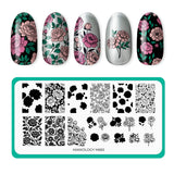 Peony Petals (M665) - Nail Stamping Plate
