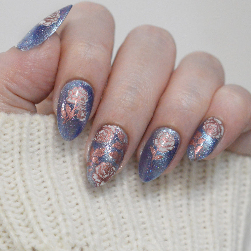 Peony Petals (M665) - Nail Stamping Plate