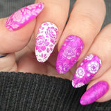 Peony Petals (M665) - Nail Stamping Plate
