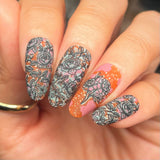 Peony Petals (M665) - Nail Stamping Plate
