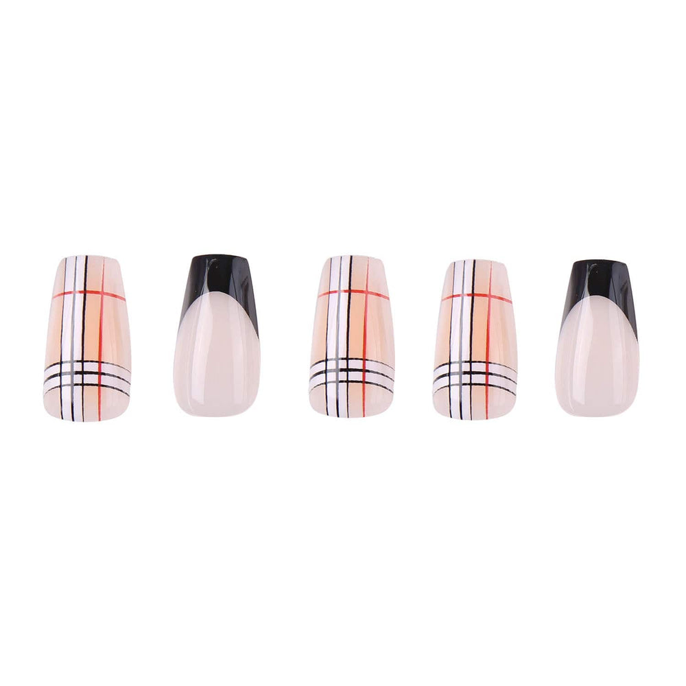 Plaid Perfect Press On Nails - Short Coffin