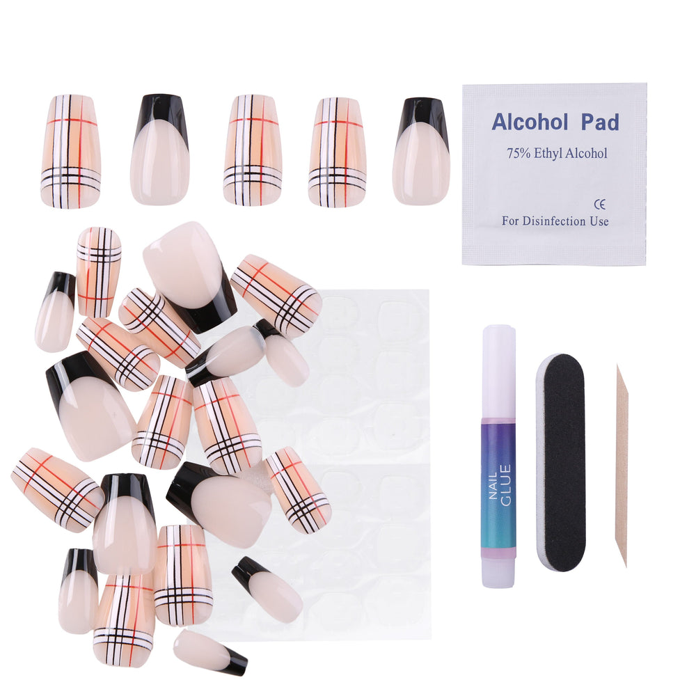 Plaid Perfect Press On Nails - Short Coffin