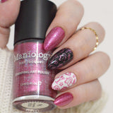 Poinsettia (B568) - Crimson Metallic Stamping Polish