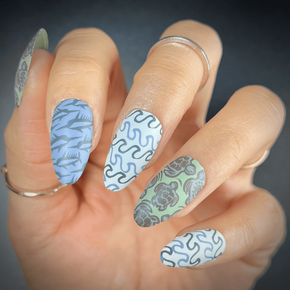 Polynesia: Surf's up (M383) - Nail Stamping Plate