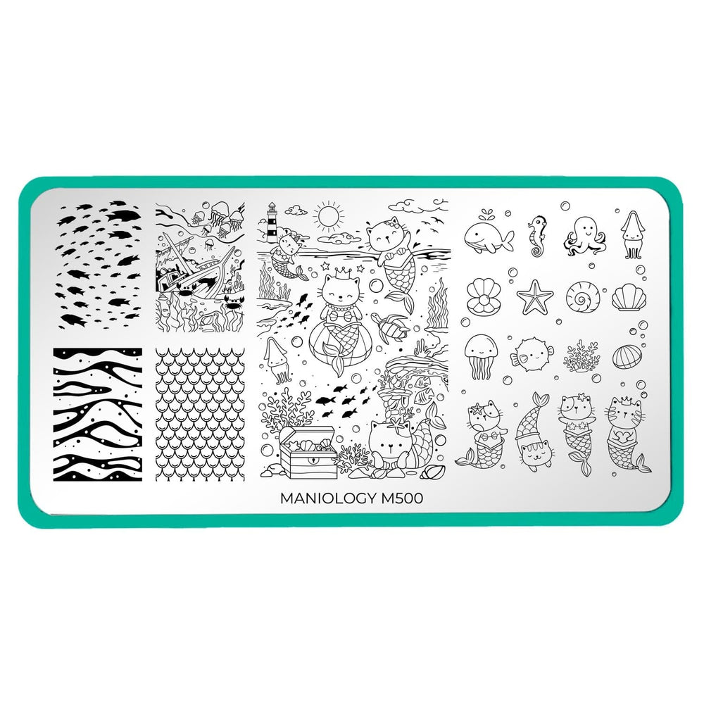 Purrmaid Tales (M500) - Nail Stamping Plate