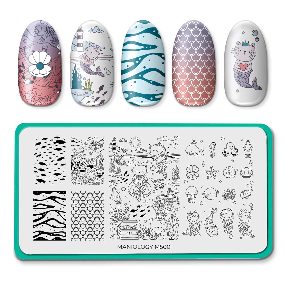 Purrmaid Tales (M500) - Nail Stamping Plate