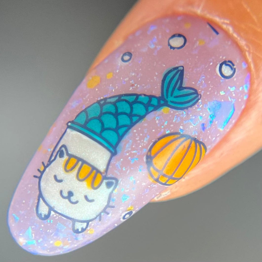 Purrmaid Tales (M500) - Nail Stamping Plate