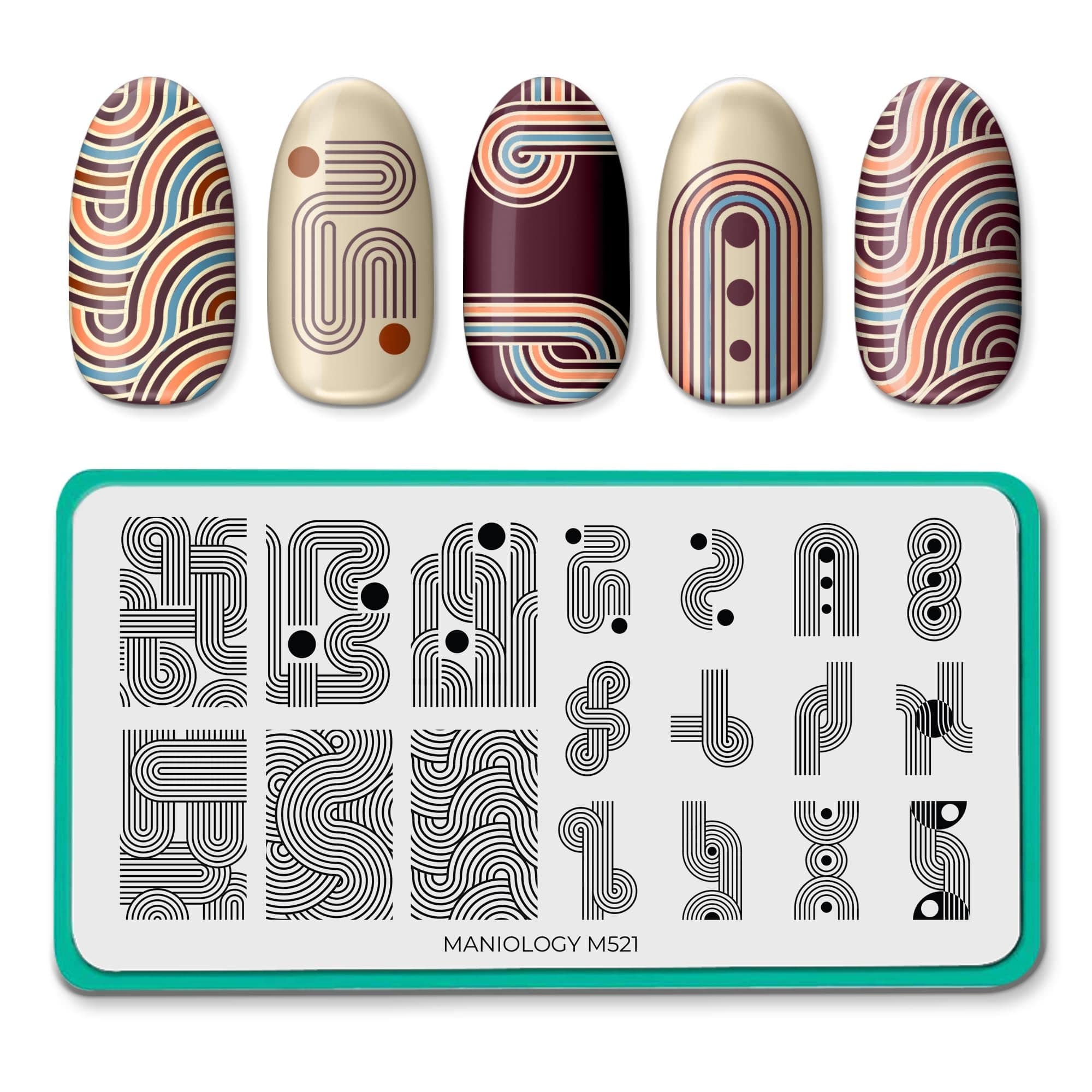 Retro Lines (M521) - Nail Stamping Plate – Maniology