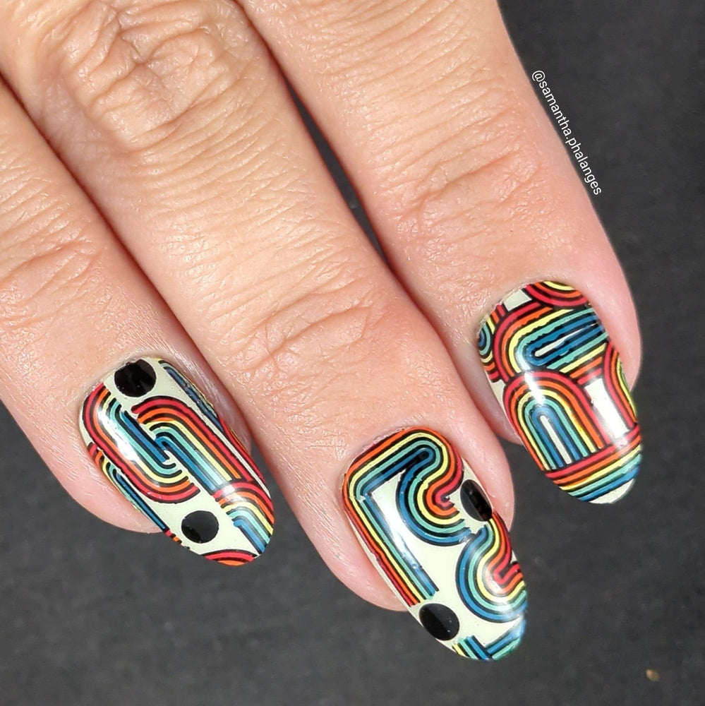 Retro Lines (M521) - Nail Stamping Plate