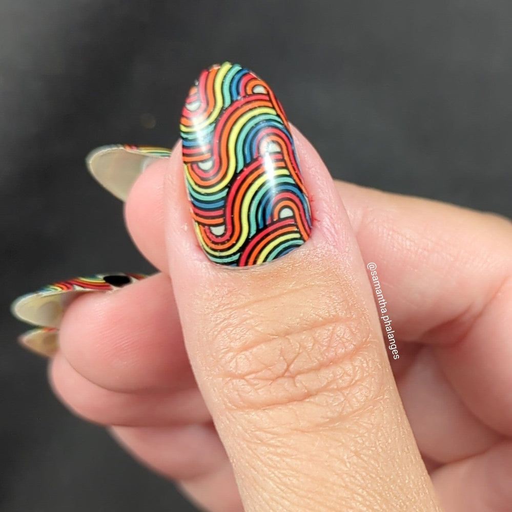 Retro Lines (M521) - Nail Stamping Plate