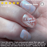 Ribbons of Hope (m153) - Nail Stamping Plate