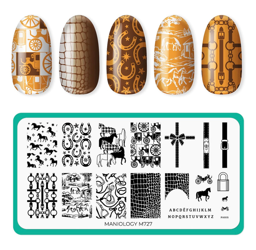 Riding Club (M727) - Nail Stamping Plate