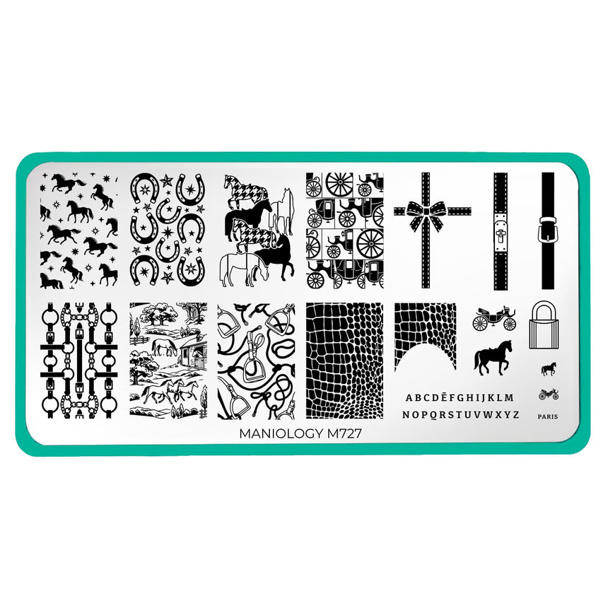 Riding Club (M727) - Nail Stamping Plate
