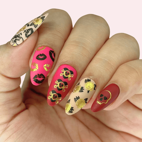 Rockabilly (MS-120) - Nail Art Sticker
