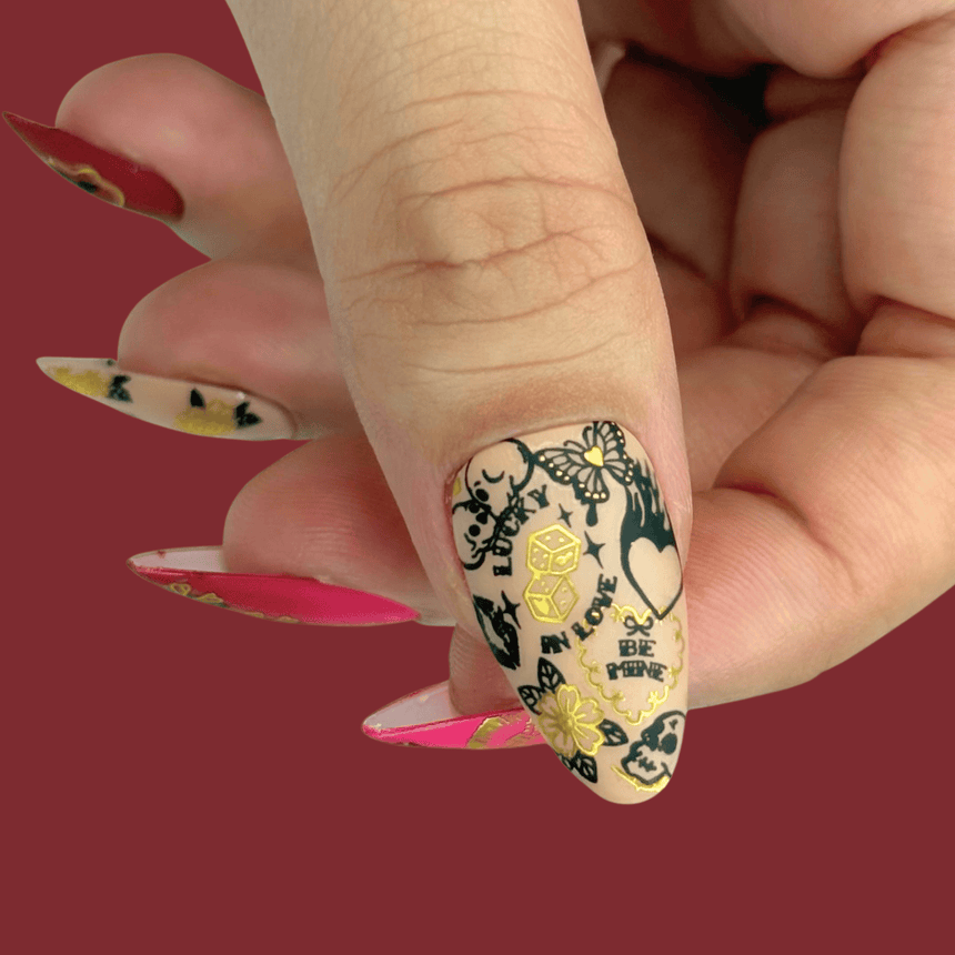 Rockabilly (MS-120) - Nail Art Sticker