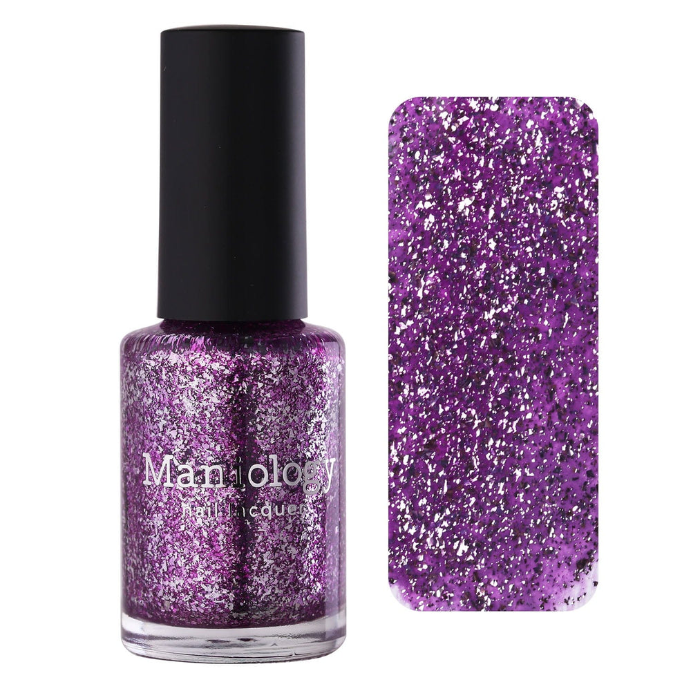 Rustic Charm: Plum Perfect (P169) - Purple with Silver Glitter Jellies Nail Polish