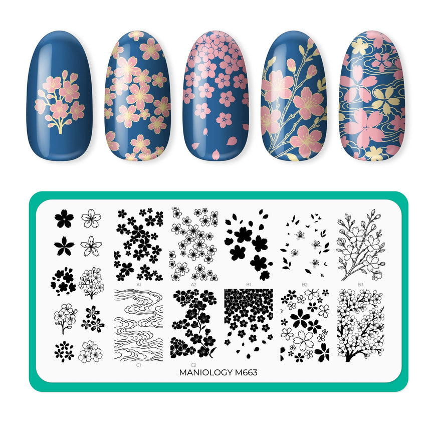 Sakura Showers (M663) - Nail Stamping Plate