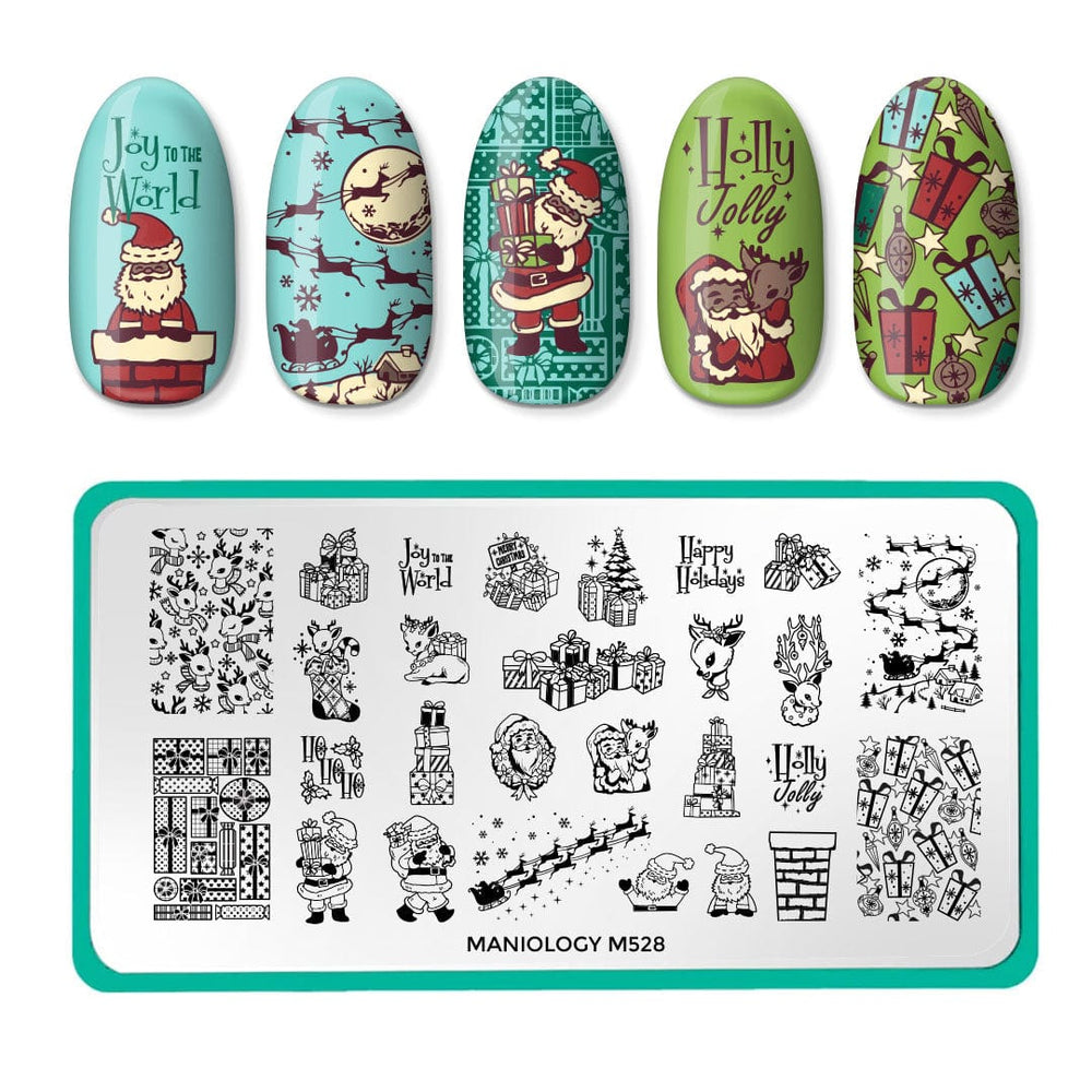 Santa and Friends (M528) - Nail Stamping Plate