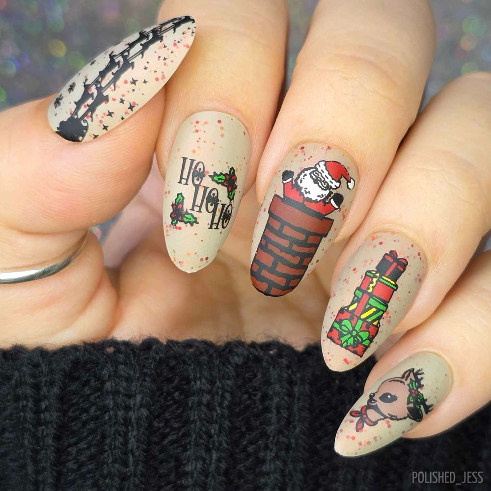 Santa and Friends (M528) - Nail Stamping Plate