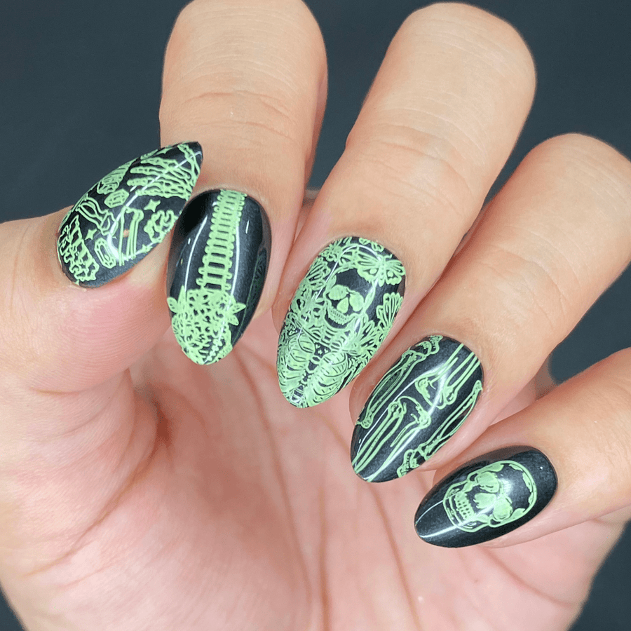 Shadowy Halloween Nail Stamping Plates Set