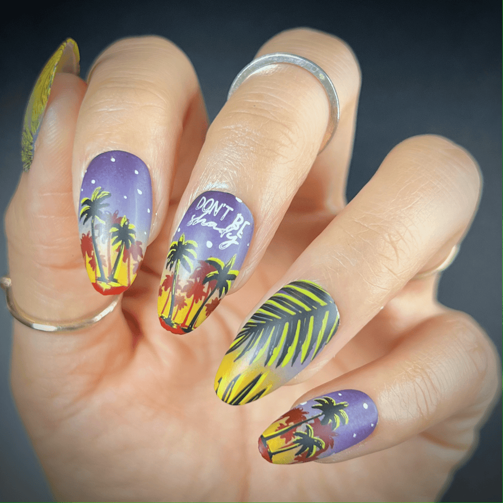 Shake Your Palm Fronds (M387) - Nail Stamping Plate