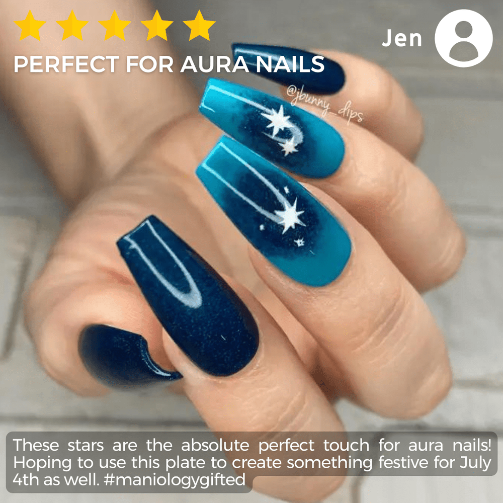 Shape Nouveau: All-Star (M483) - Nail Stamping Plate