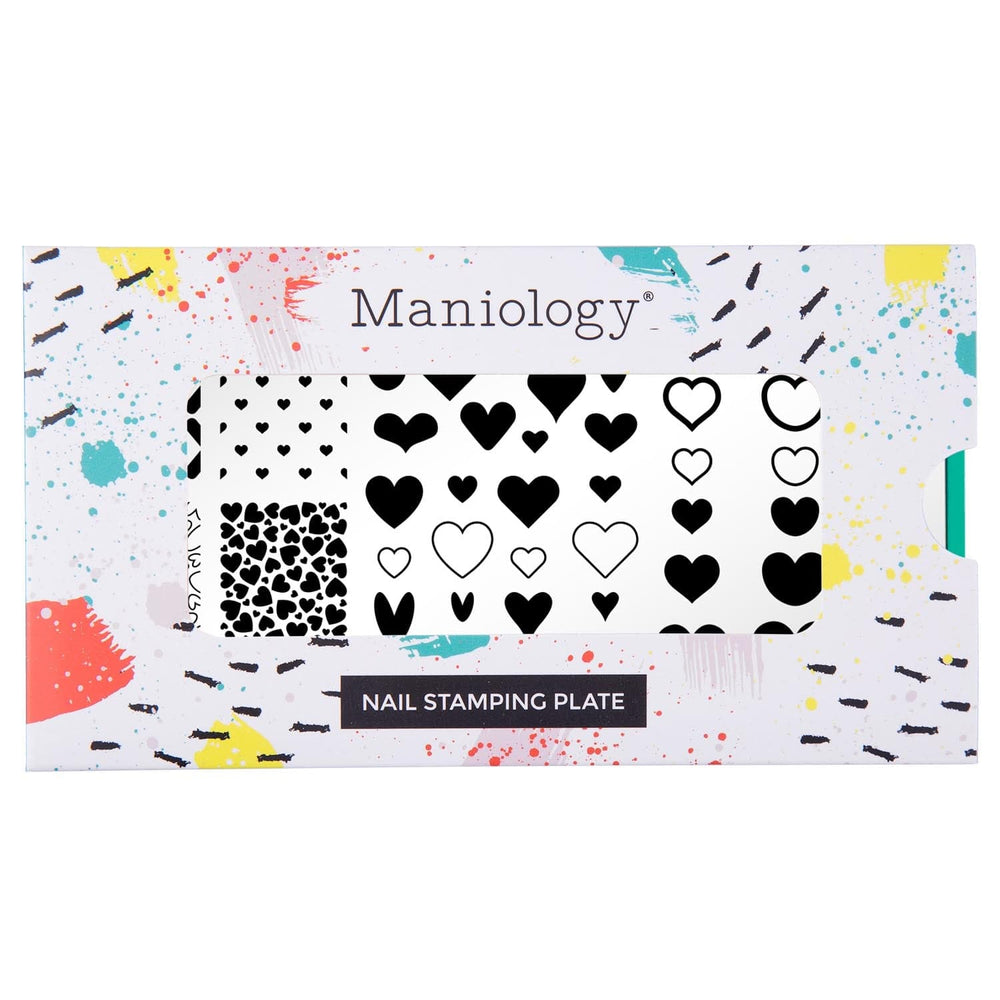Shape Nouveau: Happy Hearts (M482) - Nail Stamping Plate