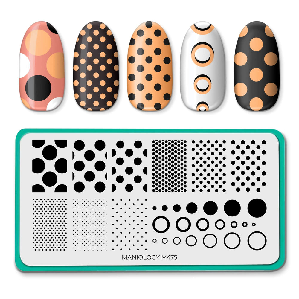 Shape Nouveau: Seeing Spots (M475) - Nail Stamping Plate