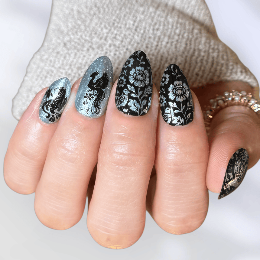 Shell Inlay French (M689) - Nail Stamping Plate