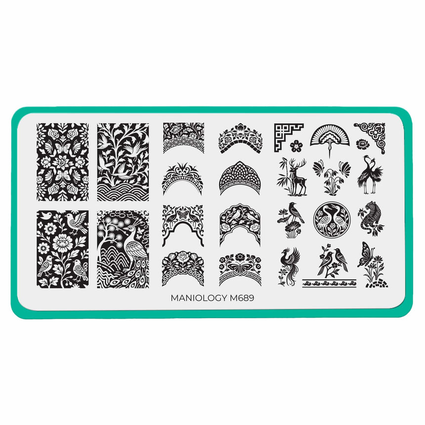 Shell Inlay French (M689) - Nail Stamping Plate