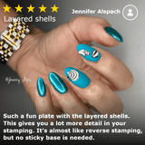 Shell Yeah! (M388) - Nail Stamping Plate
