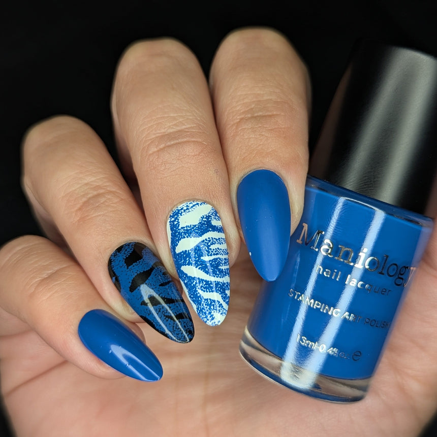 Shoreline (B590) - Bright Blue Creme Stamping Polish