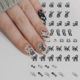 Skele-Cats (MS-137) - Nail Art Sticker