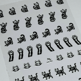 Skele-Cats (MS-137) - Nail Art Sticker