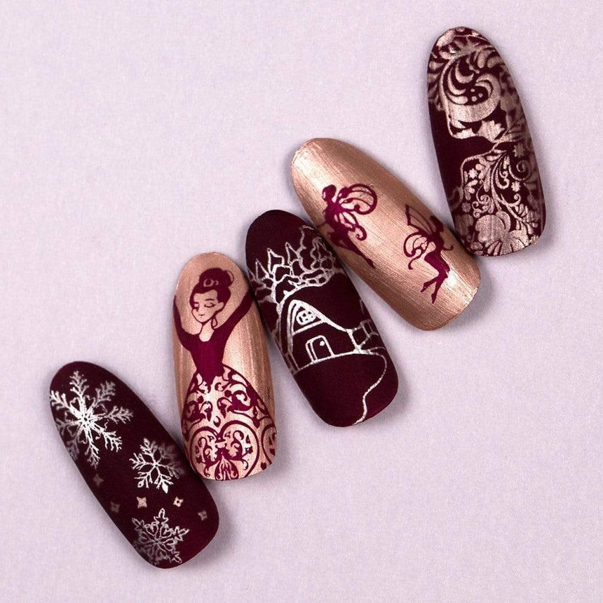 Snowflake Waltz Collection: Magic Hour (B229) - Champagne Shimmer Stamping Polish