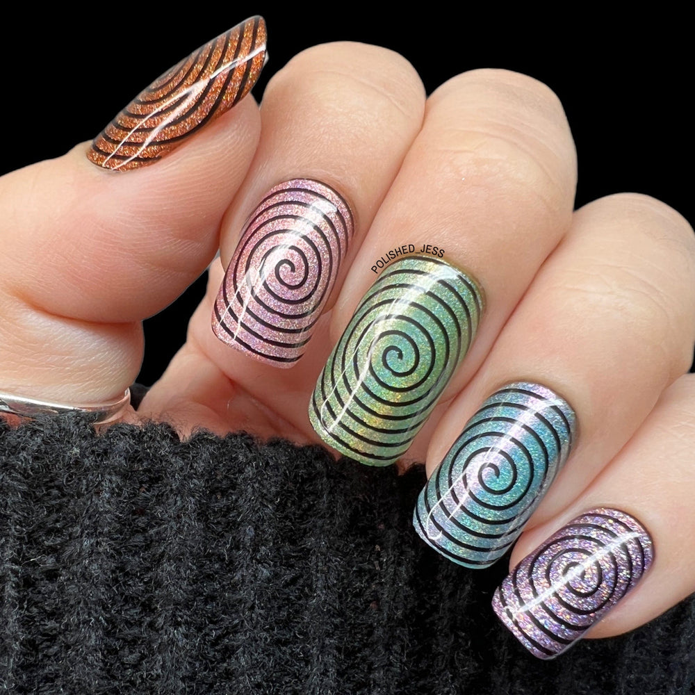 Spiral Illusions (M401) - Nail Stamping Plate