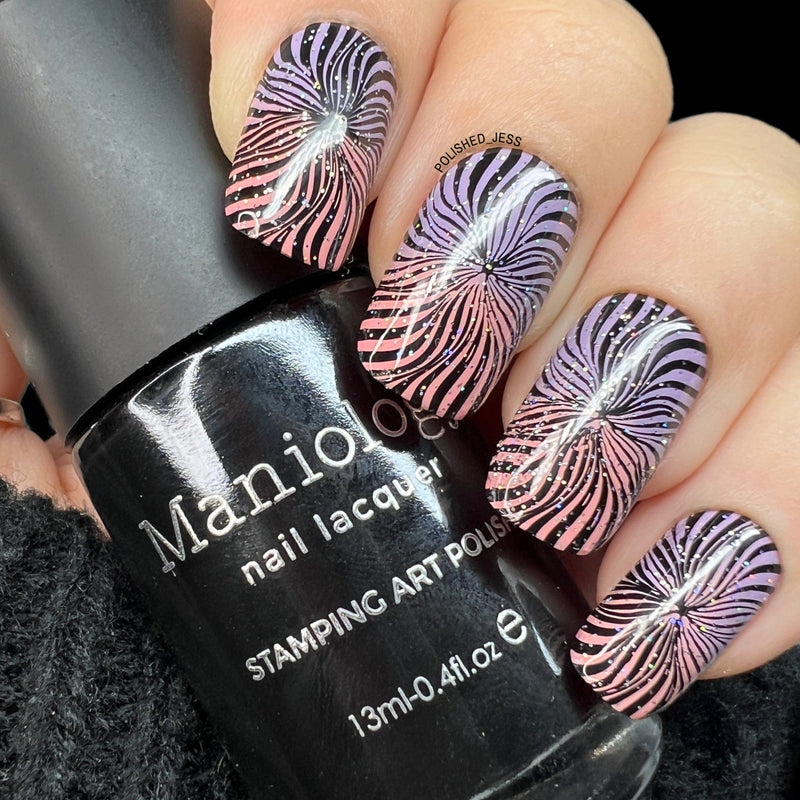 Illusion Raspberry Nail Spiral Illusions (M401) - Nail Stamping Plate – Maniology