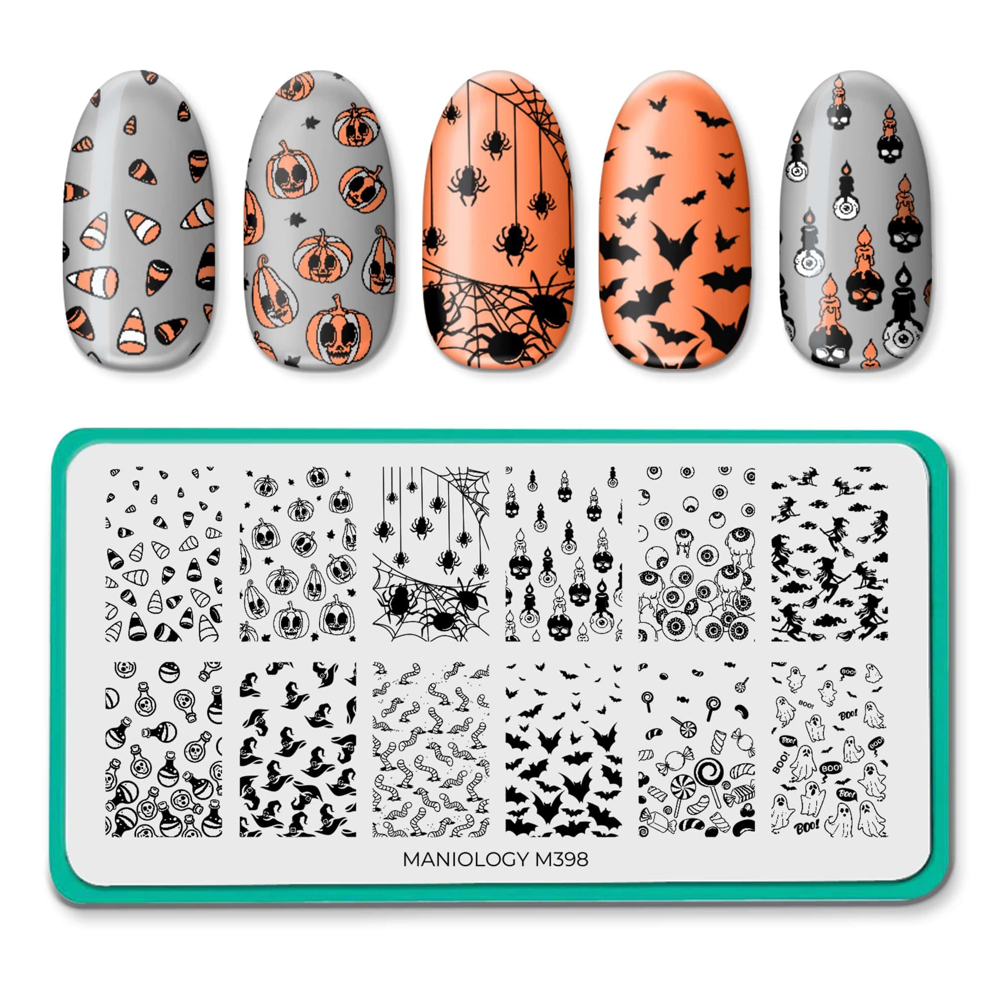 Maniology MXM039 & MXM040 Pet Cemetery Nail Halloween Stamping Plates  Cemetary