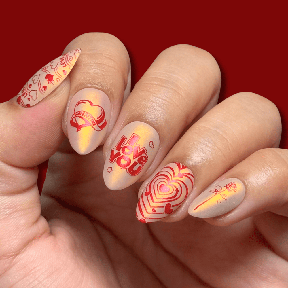 Love Bomb (M563) - Nail Stamping Plate