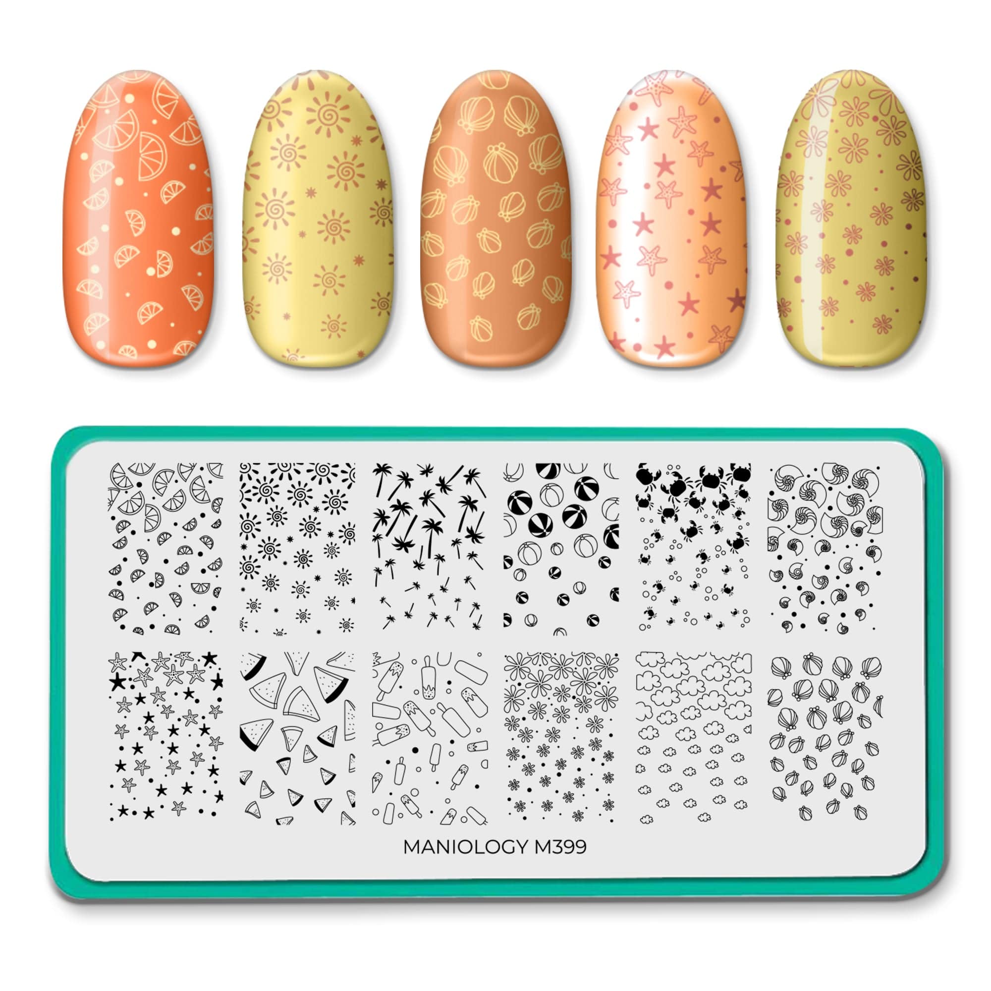 Summer Gradient M399 Nail Stamping Plate Maniology 6728