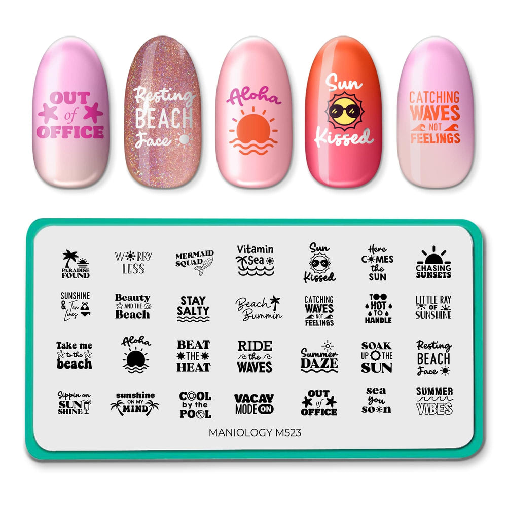 Suns out Buns out (M523) - Nail Stamping Plate