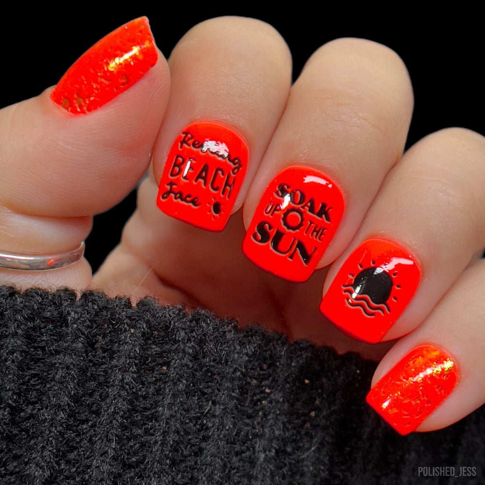 Suns out Buns out (M523) - Nail Stamping Plate