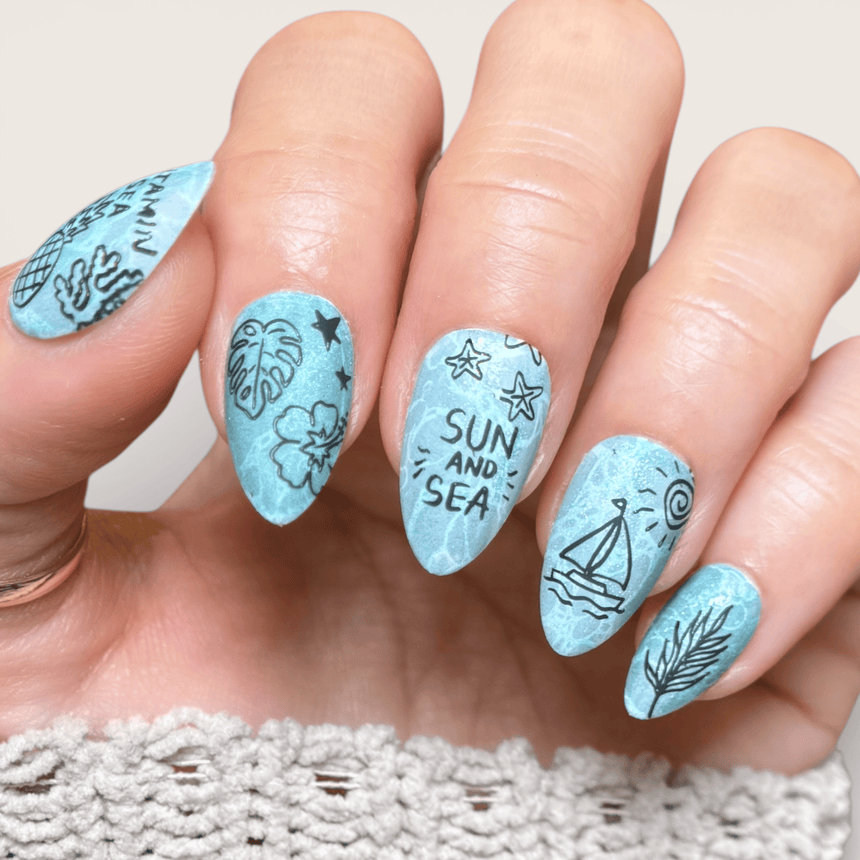Tan Lines & Sunshine (M705) - Nail Stamping Plate