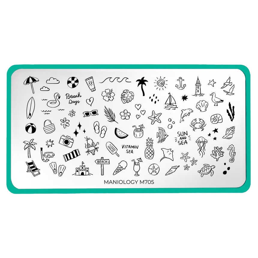 Tan Lines & Sunshine (M705) - Nail Stamping Plate