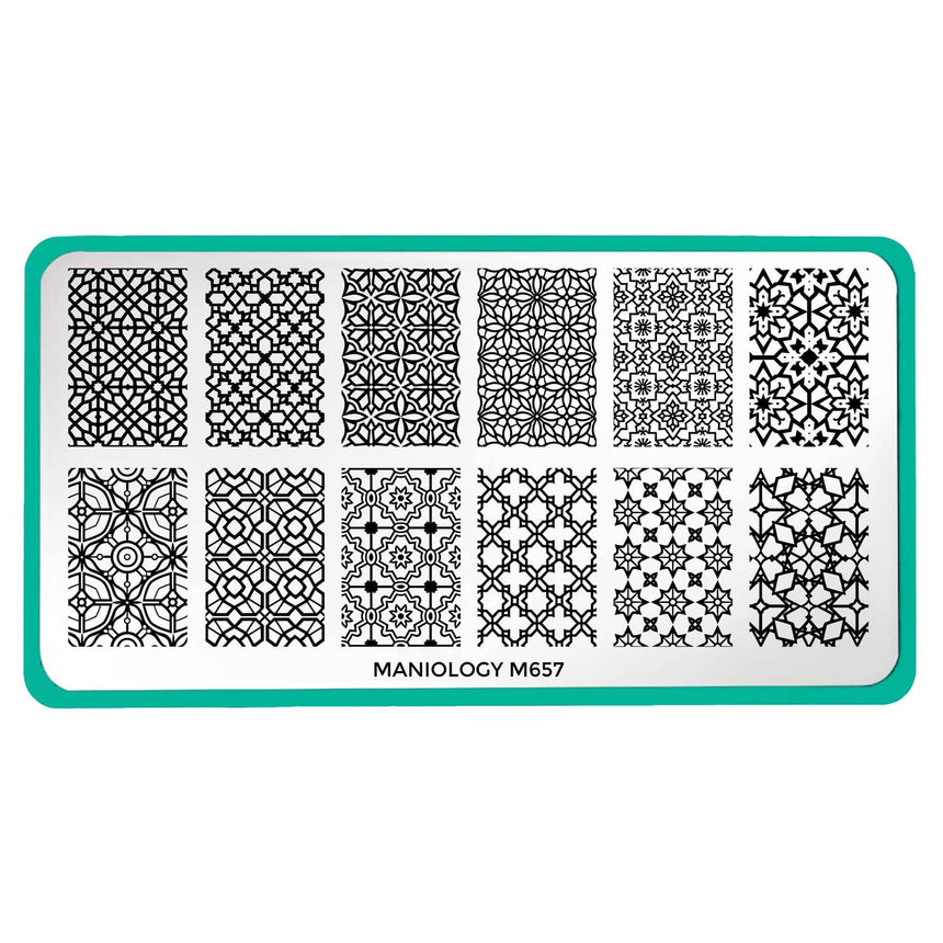 Tiled Symmetry (M657) - Nail Stamping Plate