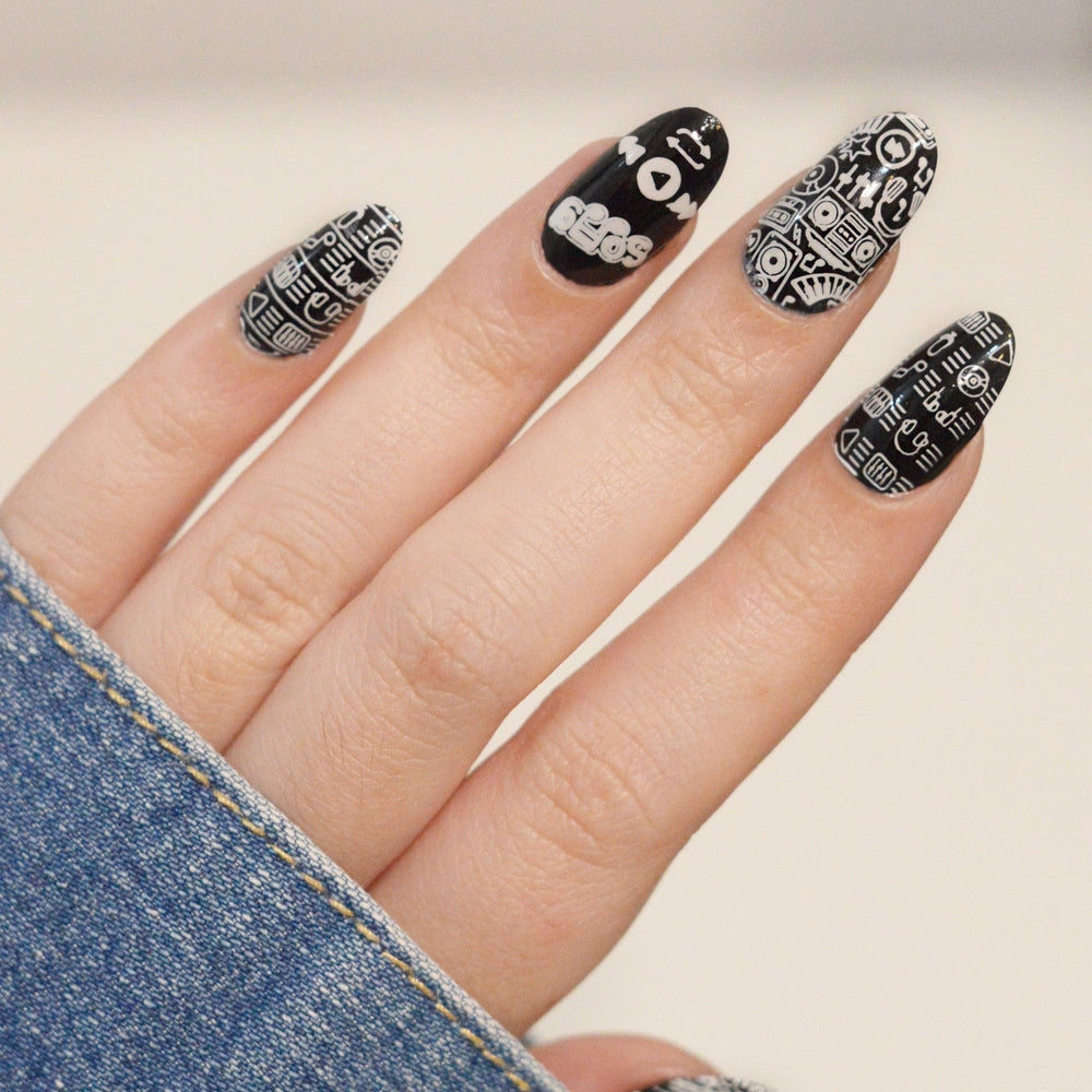 Turn Up The Volume (M431) - Nail Stamping Plate