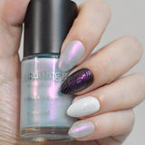Vitamin Sea: Adios Beaches (B595) Baby Blue/Pink Sheer Pearl Duochrome Stamping Polish