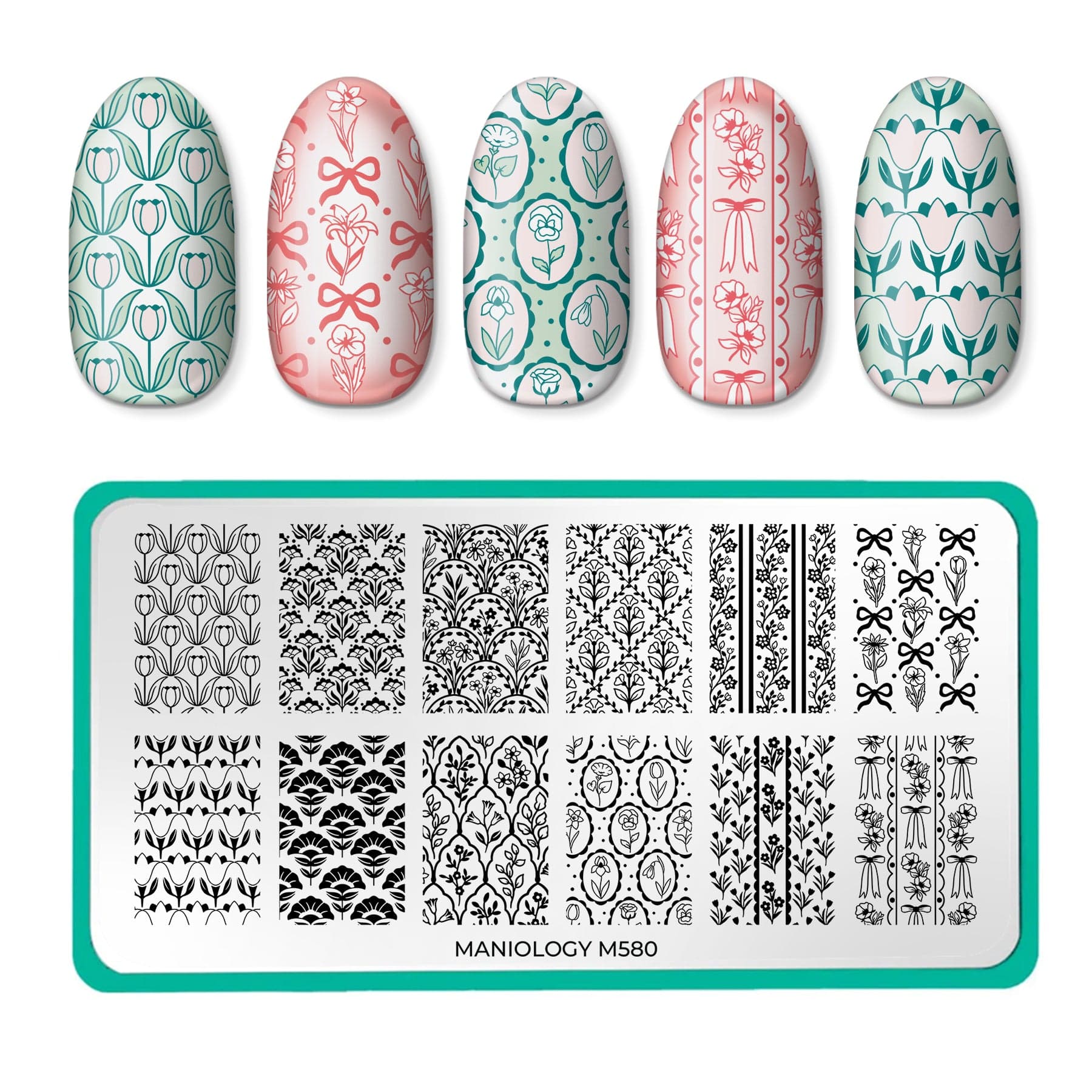Wall Flowers (M580) - Nail Stamping Plate – Maniology